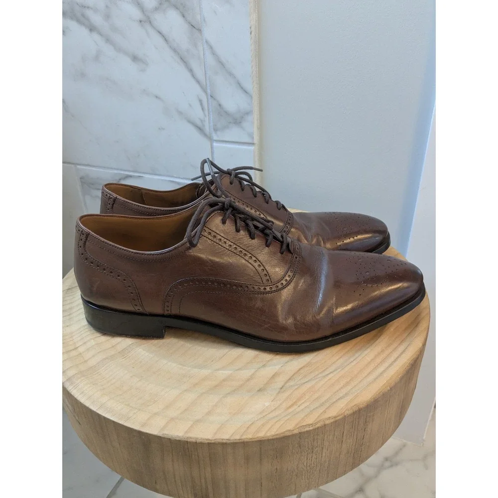 Allen Edmonds Siena Brown Leather‎ Wingtip Oxford Dress Shoes Mens Size 12 D